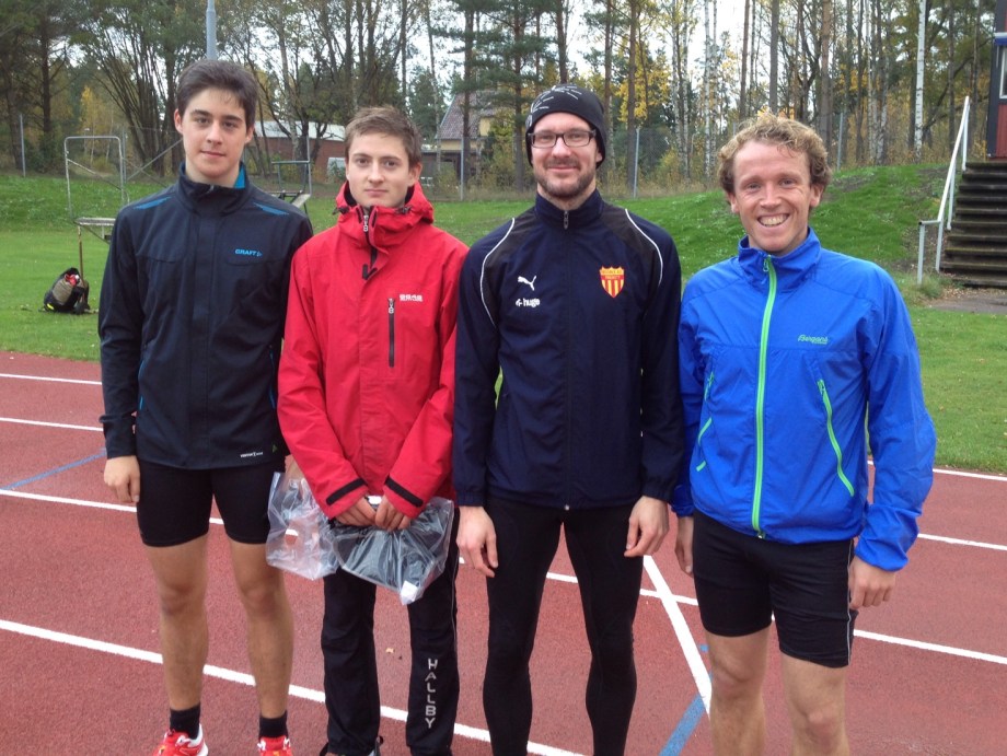 Simon Jonsson 6:a, Oskar Claesson 2:a, Jonas Linderholm 1:a, David Erixon 3:a.