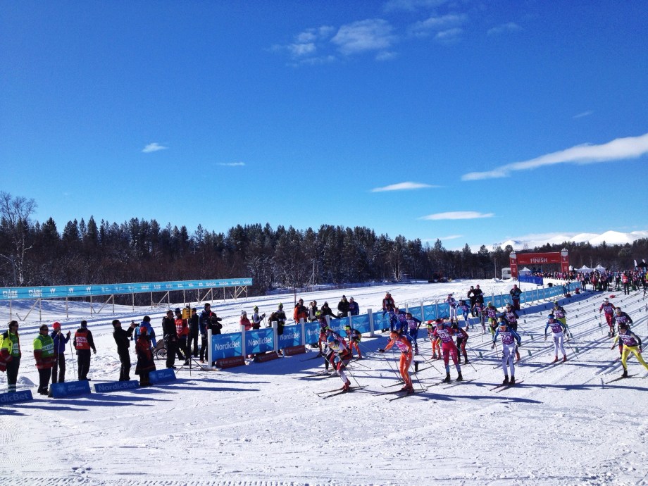 Damstarten av Årefjällsloppet 2015.