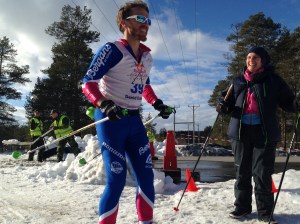 Med en mil kvar av loppet blir jag påhejad en sista gång och får ny energi.